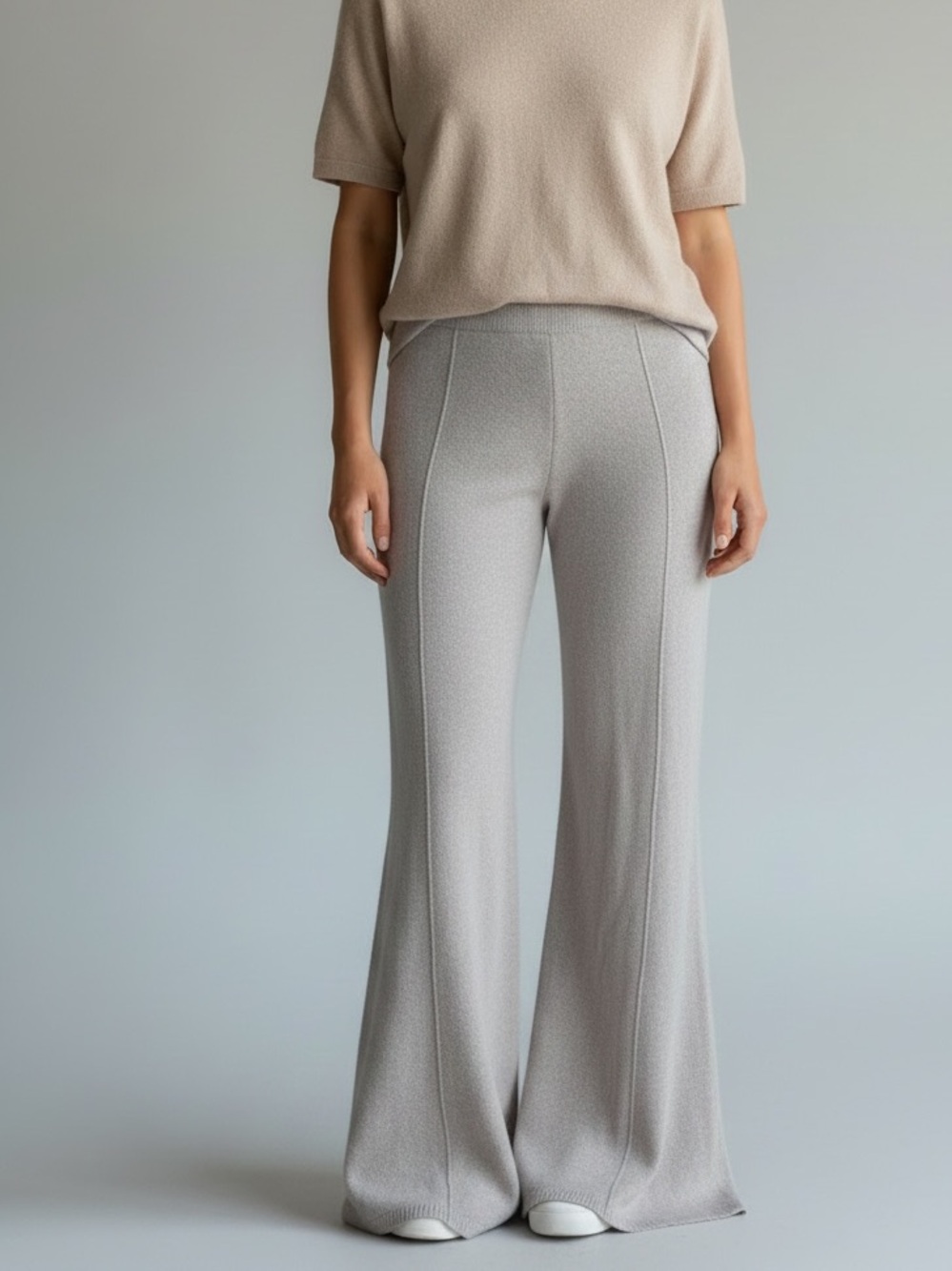FP BEACH free people
Beach women’s wide leg flare bell bottom gray knit pants